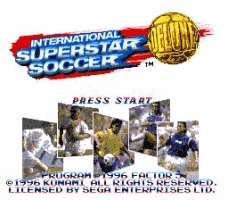 Superstar Soccer Deluxe Title Screen
